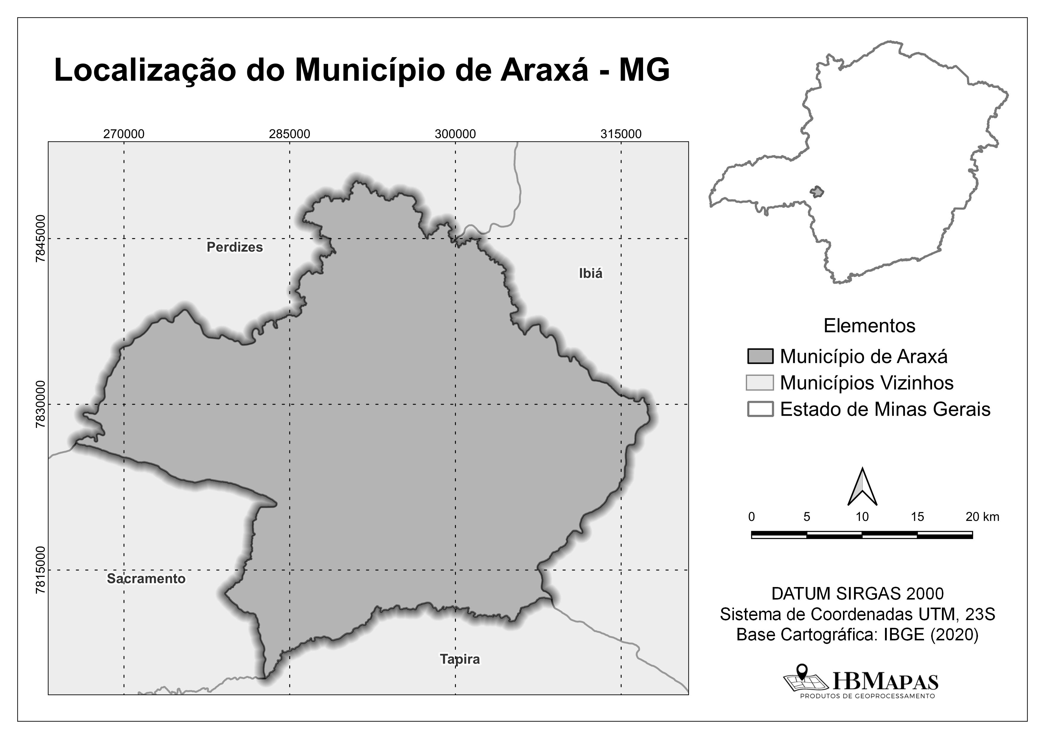 Localização do Município de Araxá - MG | Spatialnode