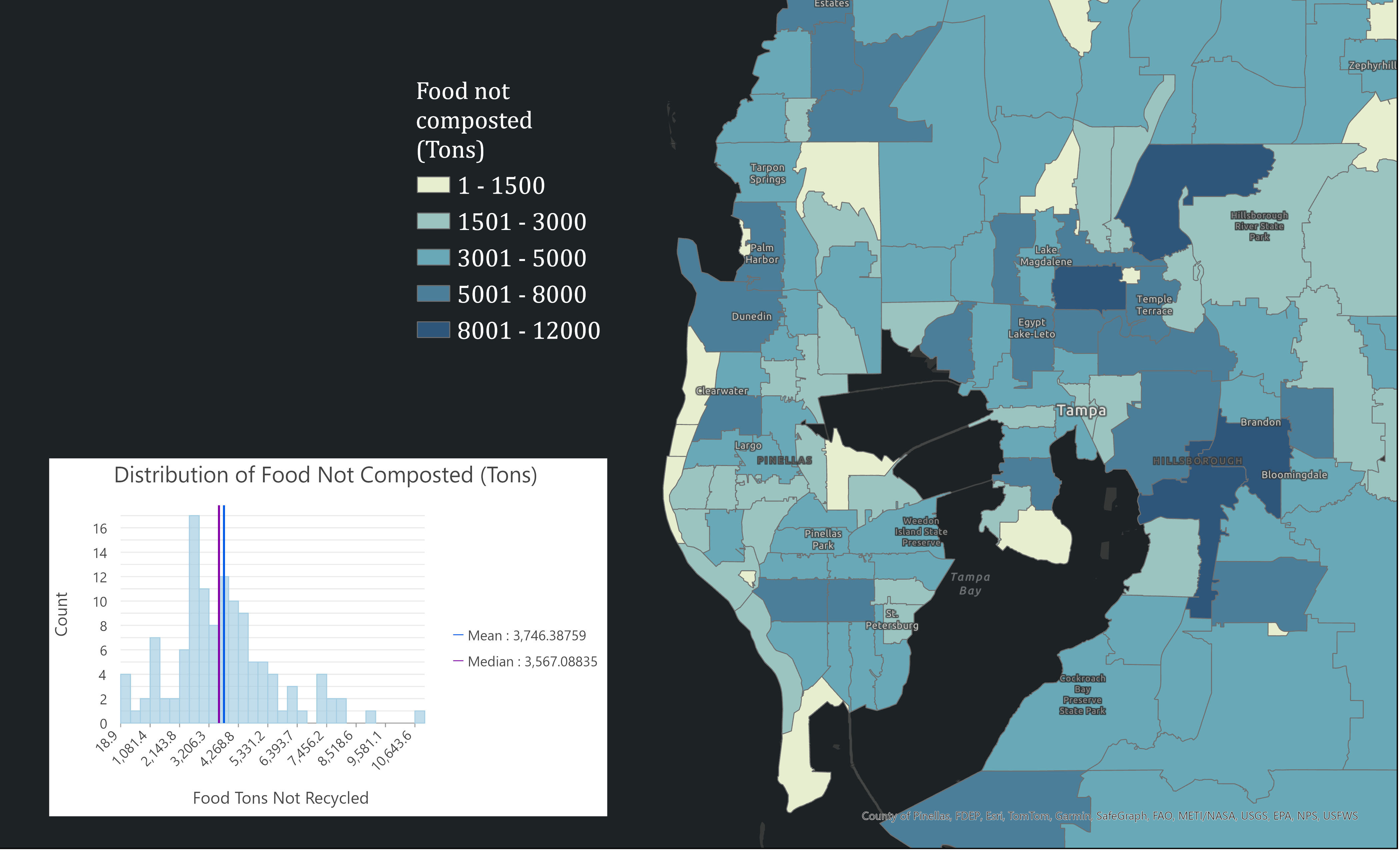Landfilled Food Waste in Florida | Spatialnode