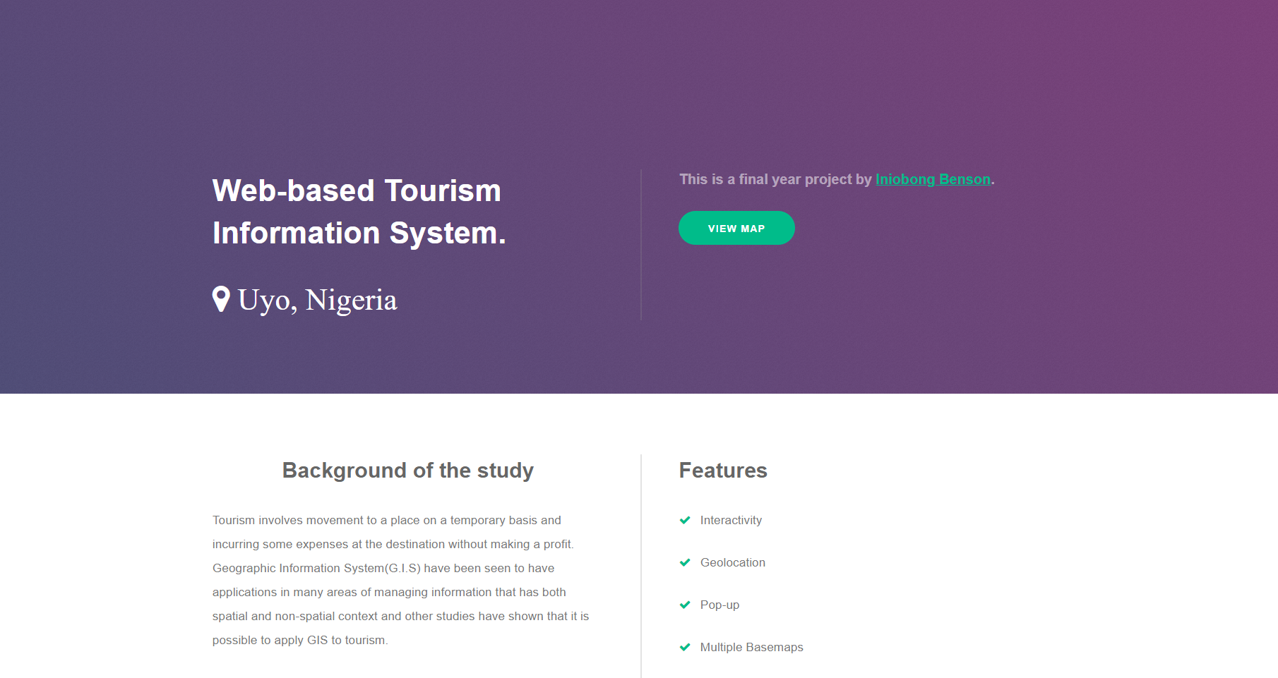 Tourism Map of Uyo | Spatialnode