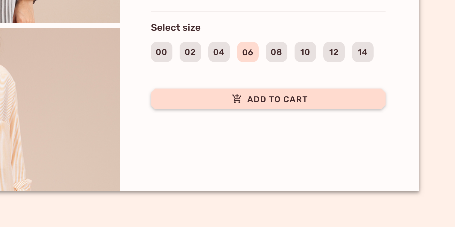 Customized button with dark red typography and an icon on a pink background