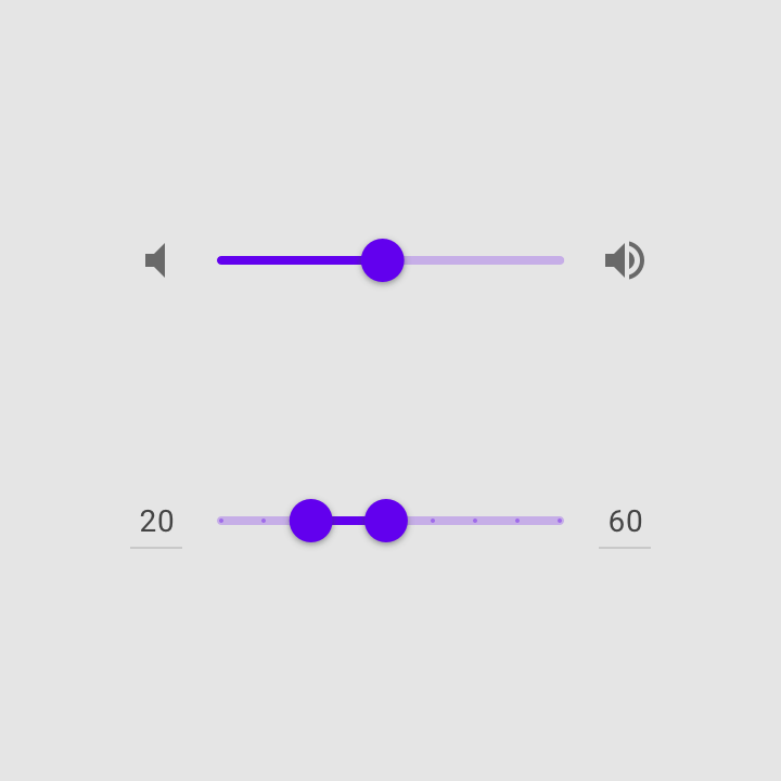 Sliders Material Design