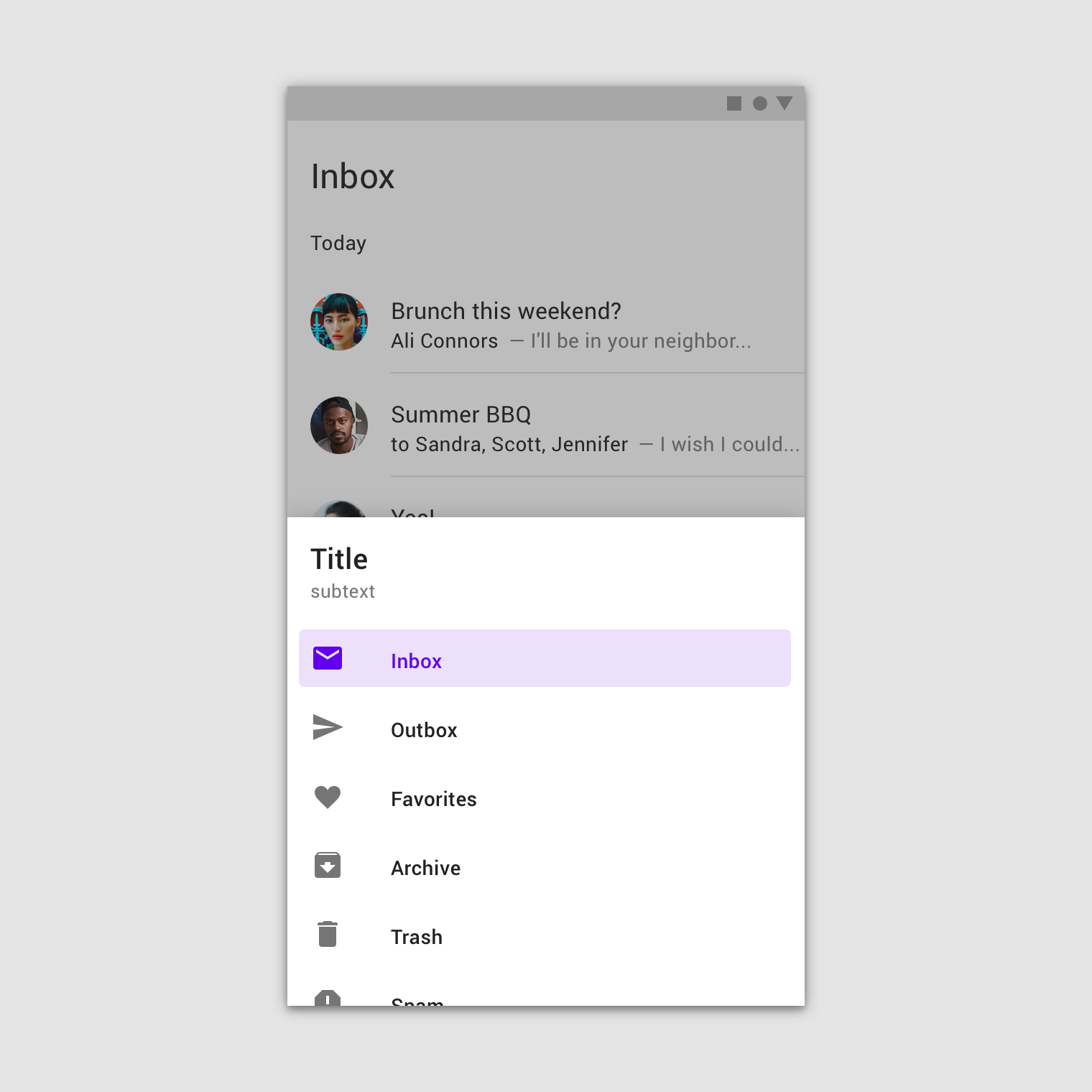 Navigation Drawer Material Design