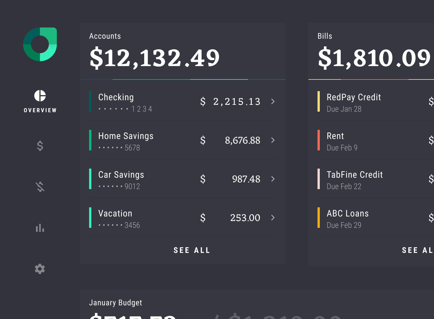 Rally app with rail