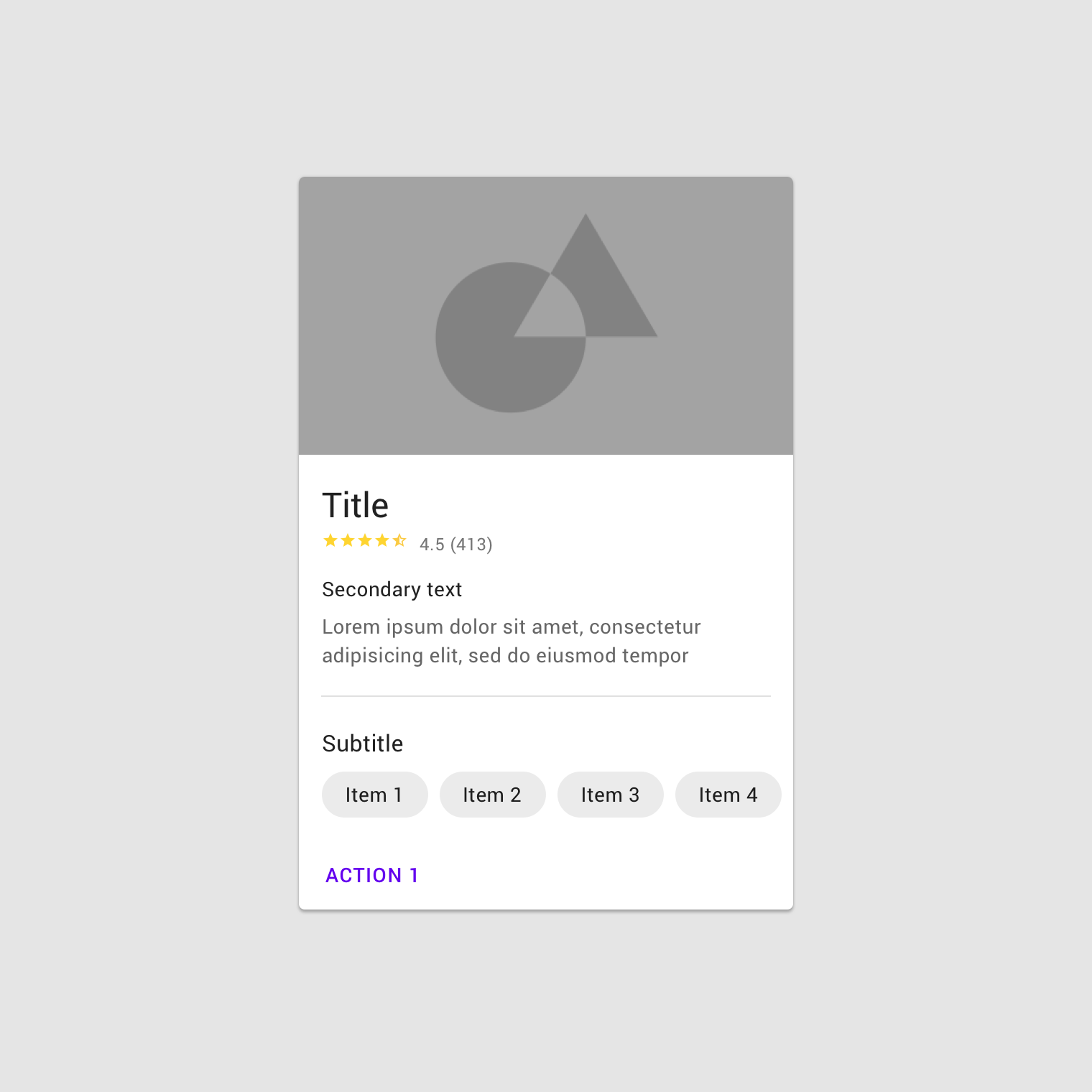 Cards Material Design