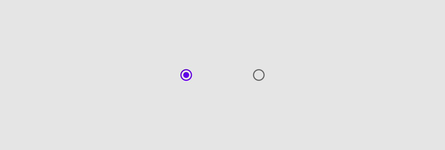 Radio buttons - Material Design