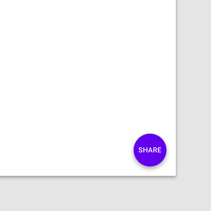 Example of FAB with text instead of icon