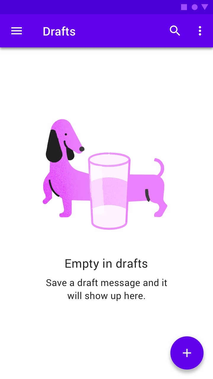 Empty states Material Design