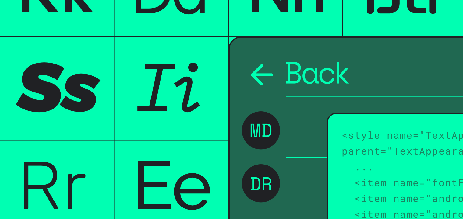 Apply custom typography