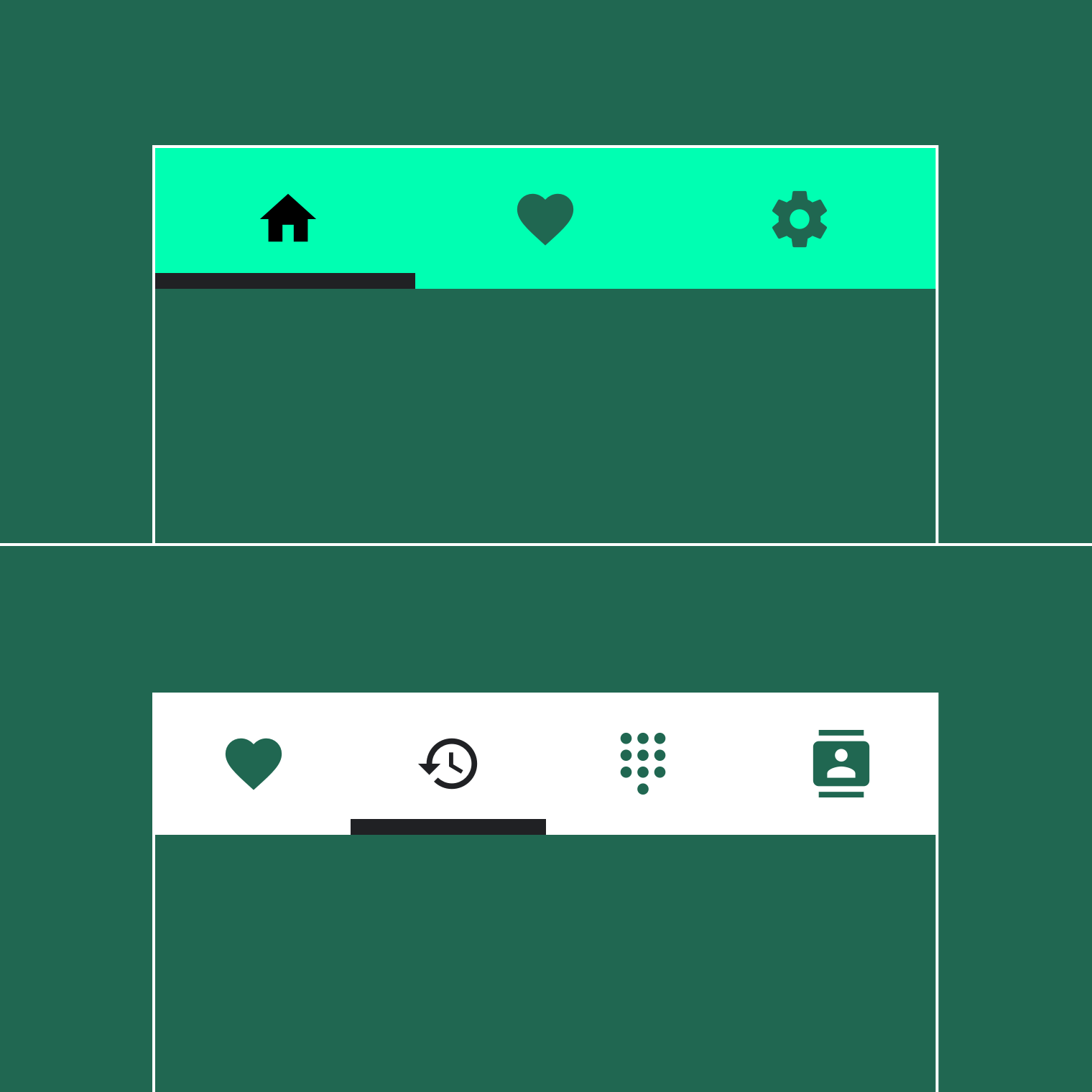Tab layout