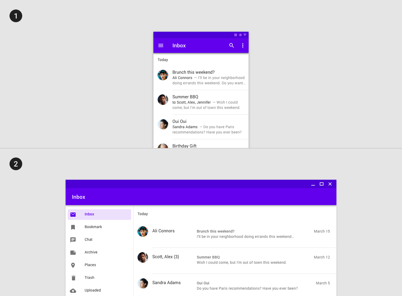 Lists Material Design