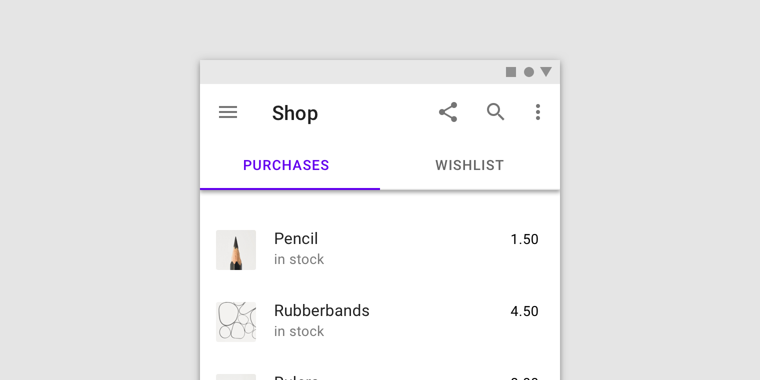 Tabs Material Design