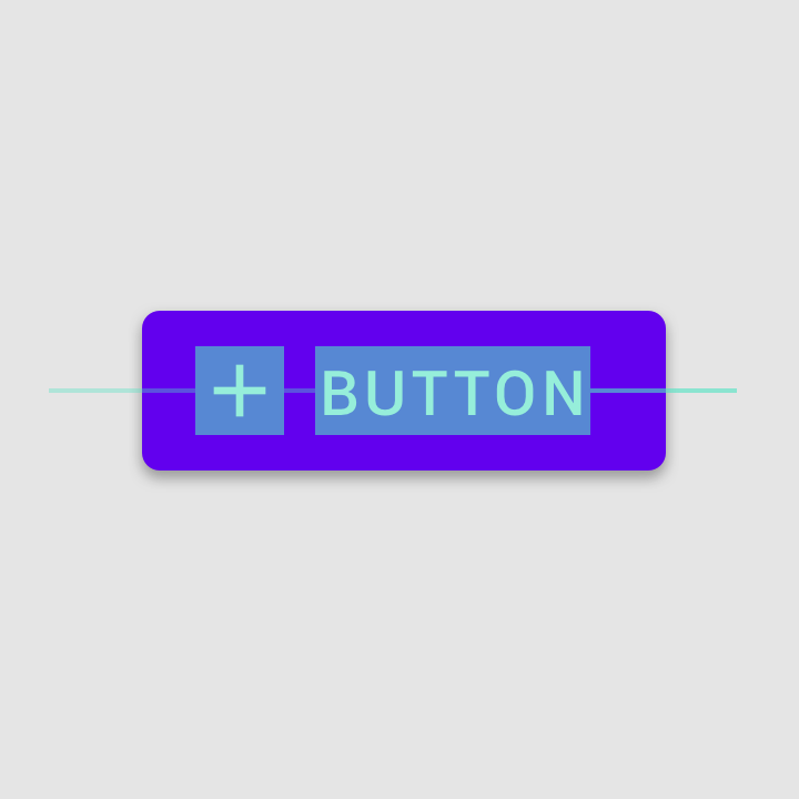 Button with plus icon and padding