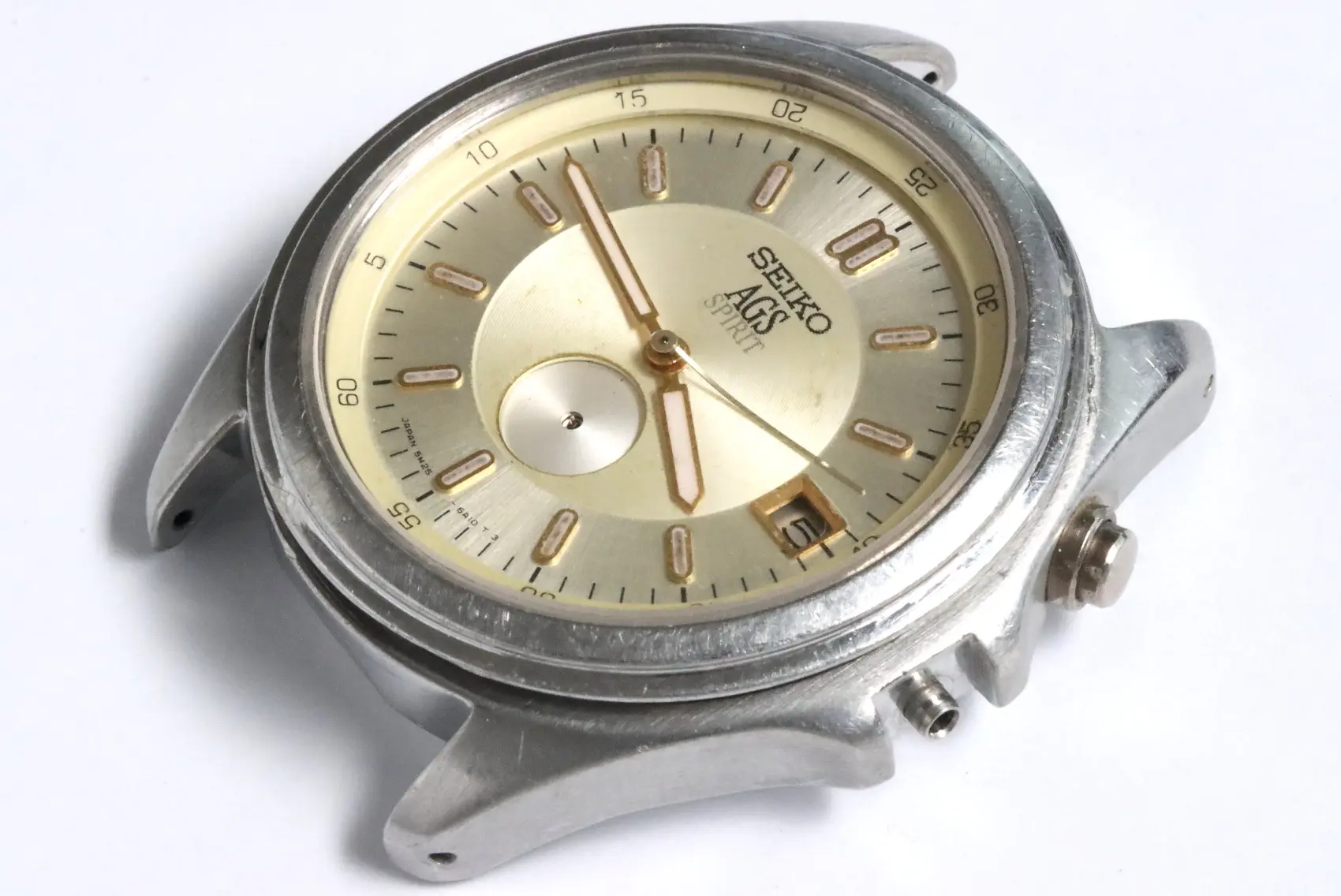 Seiko AGS spirit kinetic watch in poor condition 