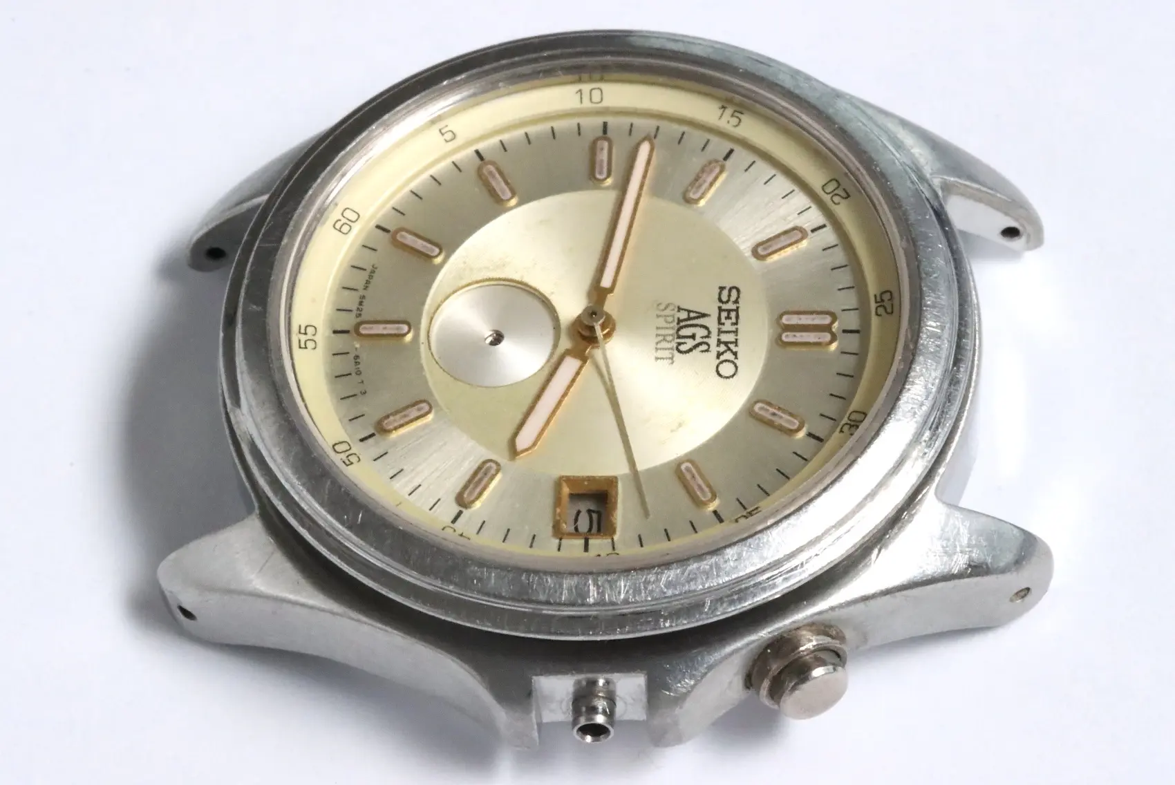 タグ付未使用 SEIKO セイコー スピリット KINETEC AGS 95年製 SEIKO セイコー AGS キネティック SCUBA チタン スキューバ 5M43-0B40