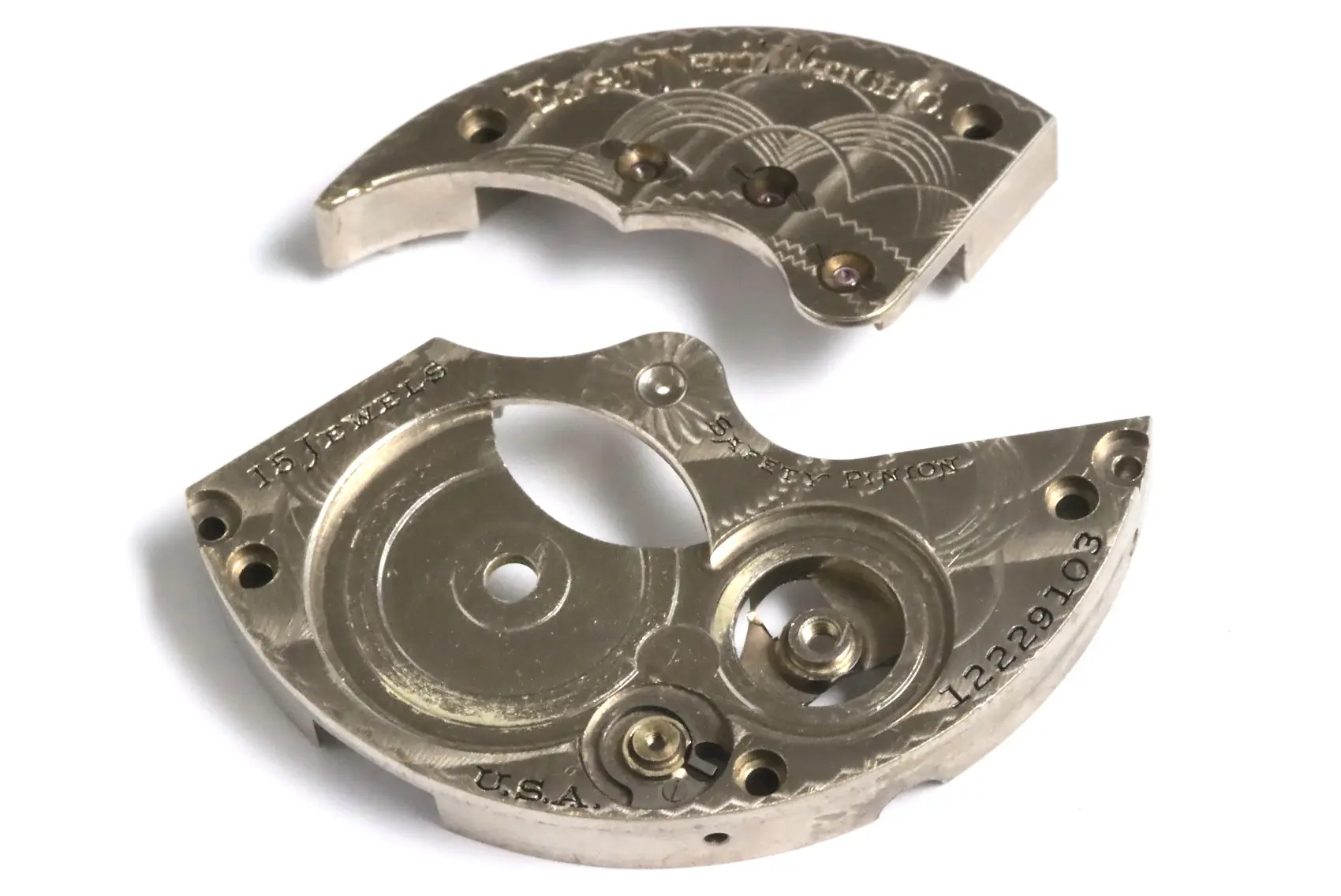 Elgin Speed Ink Elgin grade 312 hunting movement bridges | Speedtimerkollektion
