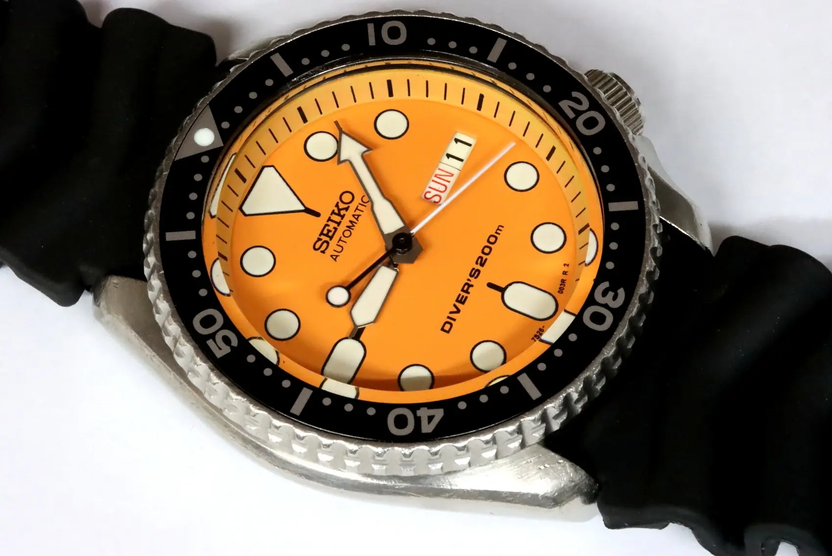 SEIKO SKX0077S26-0020 【美品】 SEIKO 7S26-0020 Automatic Divers 200m Black Men's Watch JAPAN