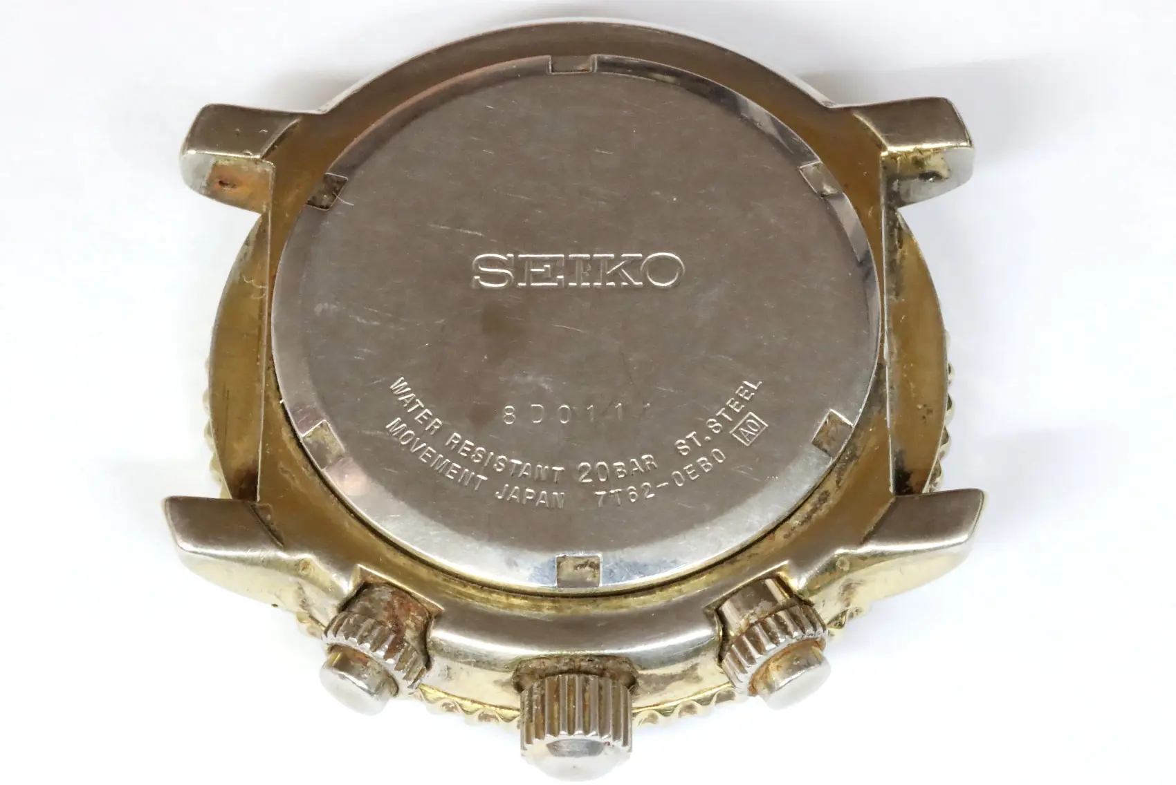 Seiko defective 7T62-0EB0 chronograph watch for spares restore