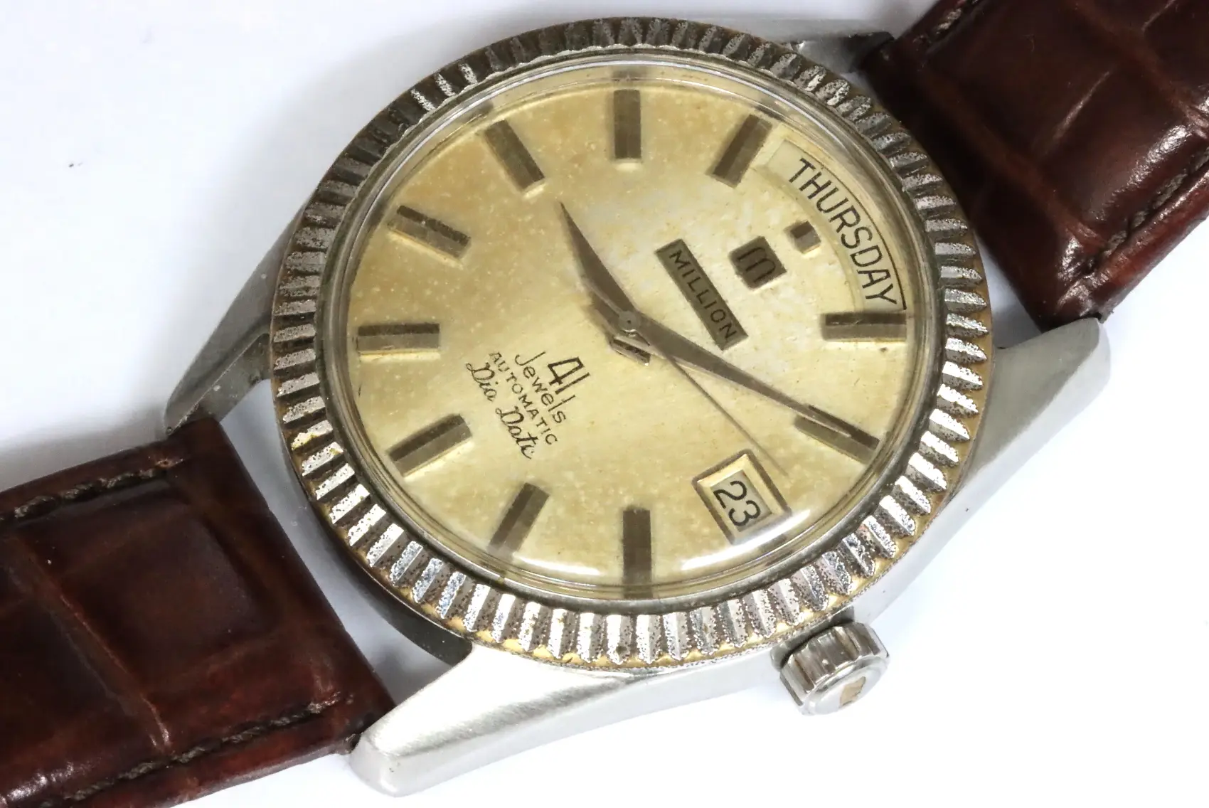 Million 41 jewels dia date classic automatic men's watch