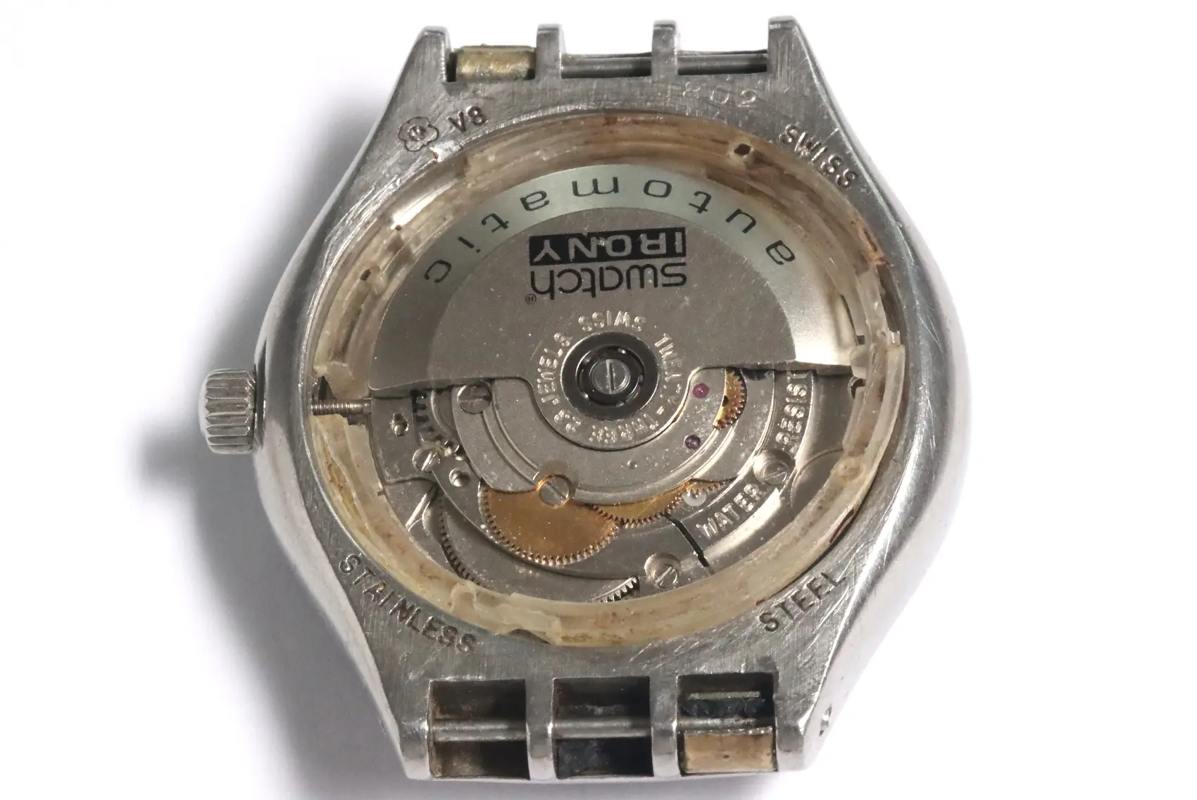 Swatch ETA 2842 men's watch found as is, defective in poor