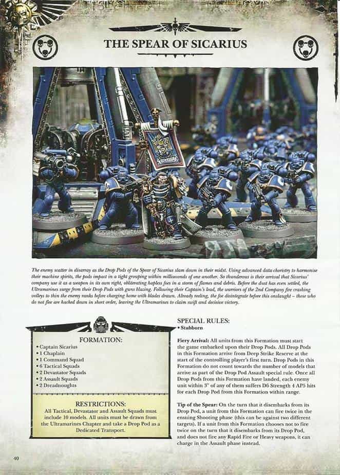 epic space marine rules pdf