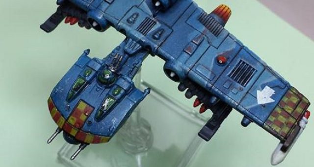 warhammer 40000 space marines thunderhawk gunship miniature