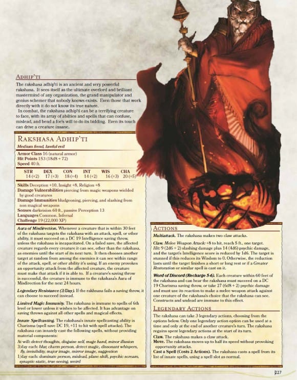 dnd 5e monster by type