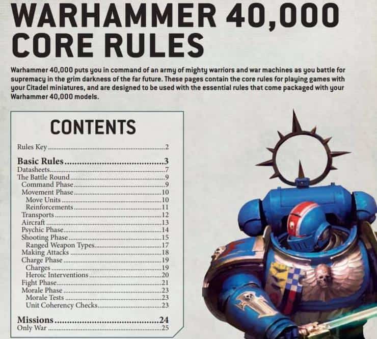 vk warhammer 40k 8th edition rulebook