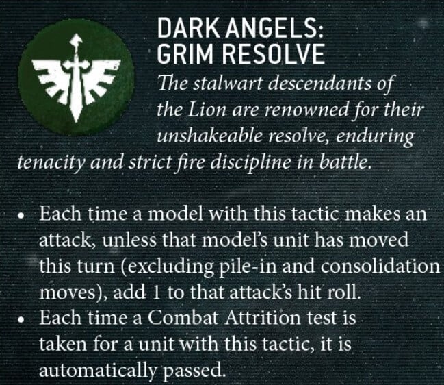 dark angels chapter tactics