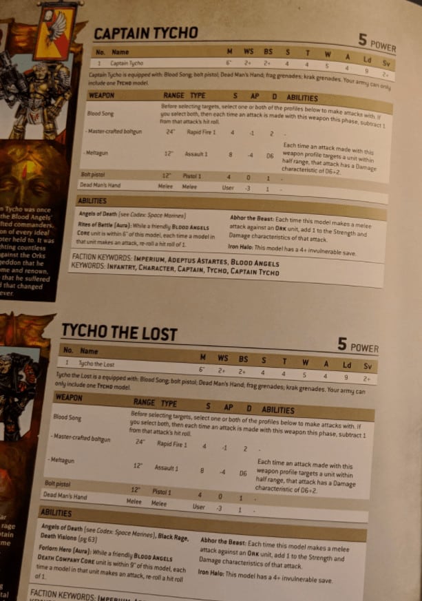 All The New 40k Blood Angels Codex 40k Rules