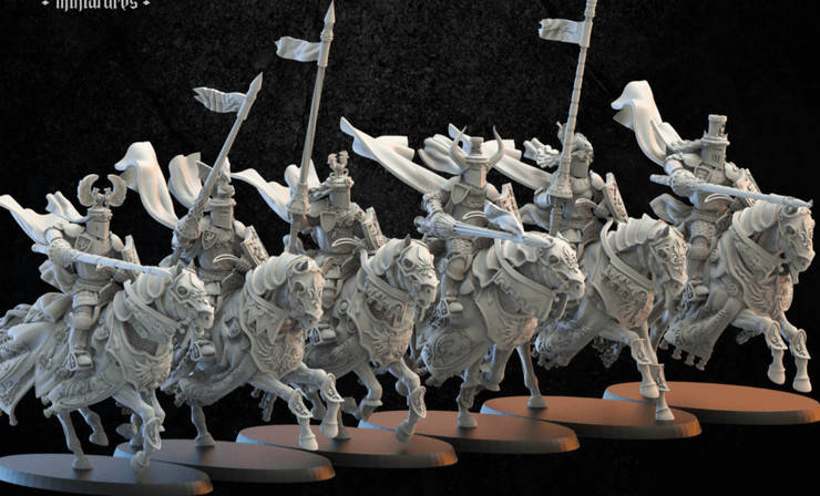 Bretonnian Grail Knights Lost Kingdom AOS Warhammer Mercia