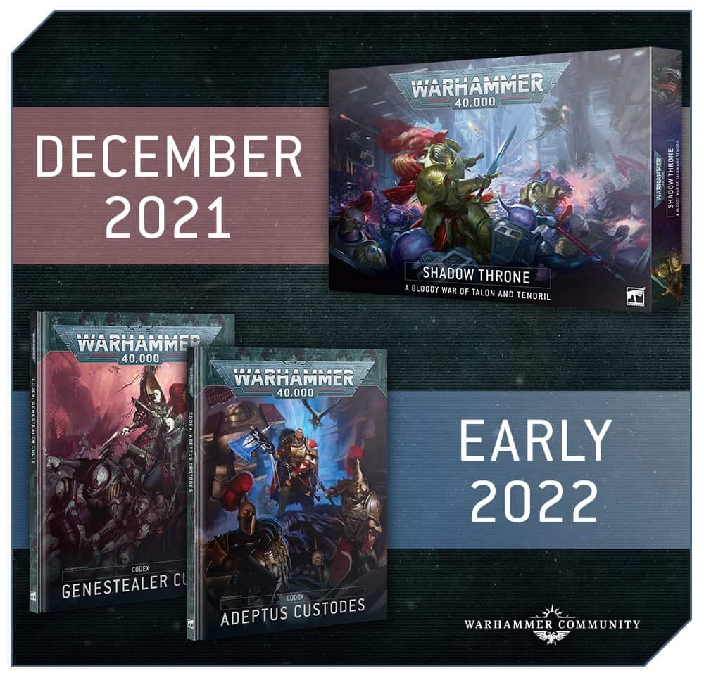 Warhammer 40k Codex Release Schedule 2022 Gw New Releases Roadmap For Christmas & Early 2022