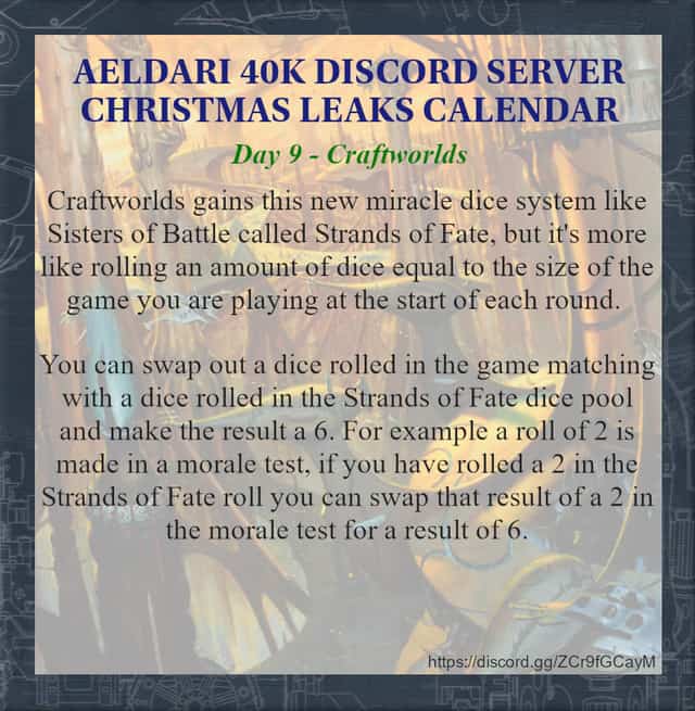 Tag 9 des Eldar X-Mas Leak Kalenders