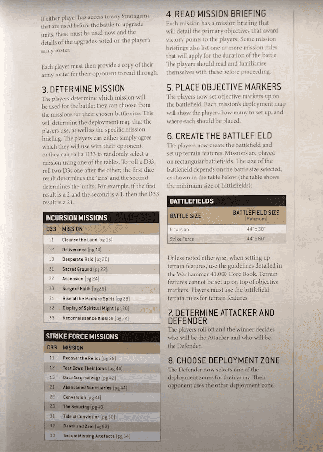 warhammer 40k 8th edition rules for deployment