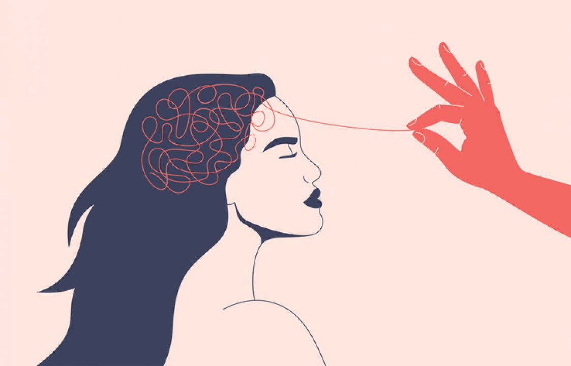 vector of string pulled from woman's head pause breathe choose Nez Beheshti vector of string pulled from woman's head pause breathe choose Nez Beheshti