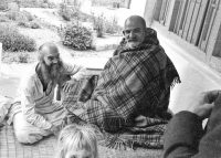 Ram Dass with his spiritual teacher, Maharaj-ji