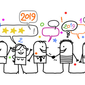 stick figures discussing top Facebook posts of 2019