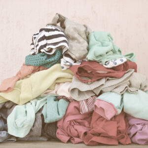 Pile of carelessly scattered clothes