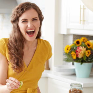 Amy Symington in the kitchen