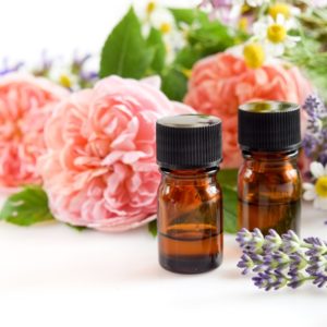 Rose and lavender oils