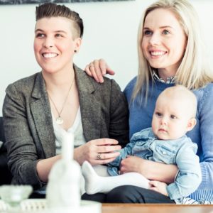 Lesbian couple with baby