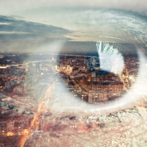 Eye and city image