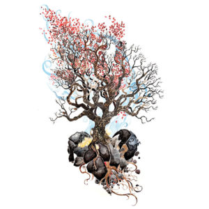 Illustration of tree growing from heart