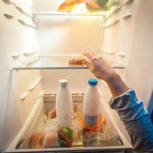 Cleaning out the refrigerator