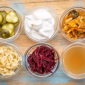 Six different fermented foods