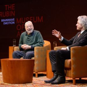 Stephen Sondheim and Stephen Pinker talking at the Rubin Museum of Art