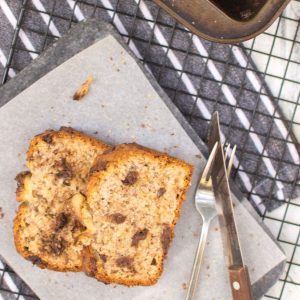 Flavorful vegan banana bread.