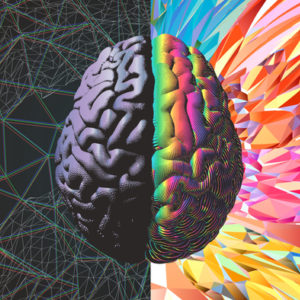 Brain vector illustrating creative inspiration