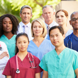 Group of healthcare workers