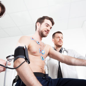 Man doing exercise test