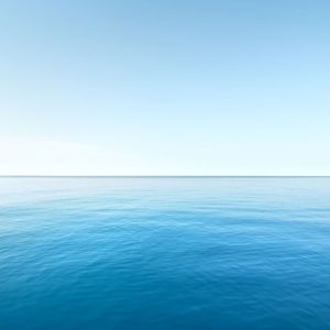 Blue seascape and sky